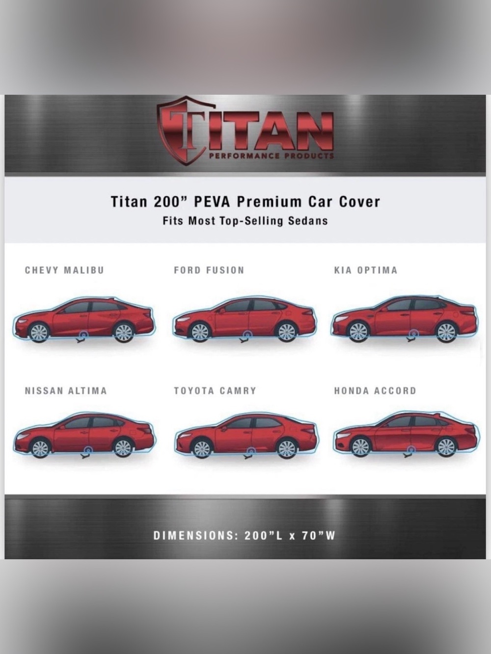 Titan Car Cover All Weather Waterproof Outdoor Heavy Duty Full Sedan Coupe L - Picture 4 of 7